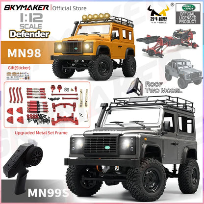 MN99s MN98 1:12 RC Rock Crawler – 2.4G 4WD Defender RTR Remote Control Car, 1/12 RC Truck Toys