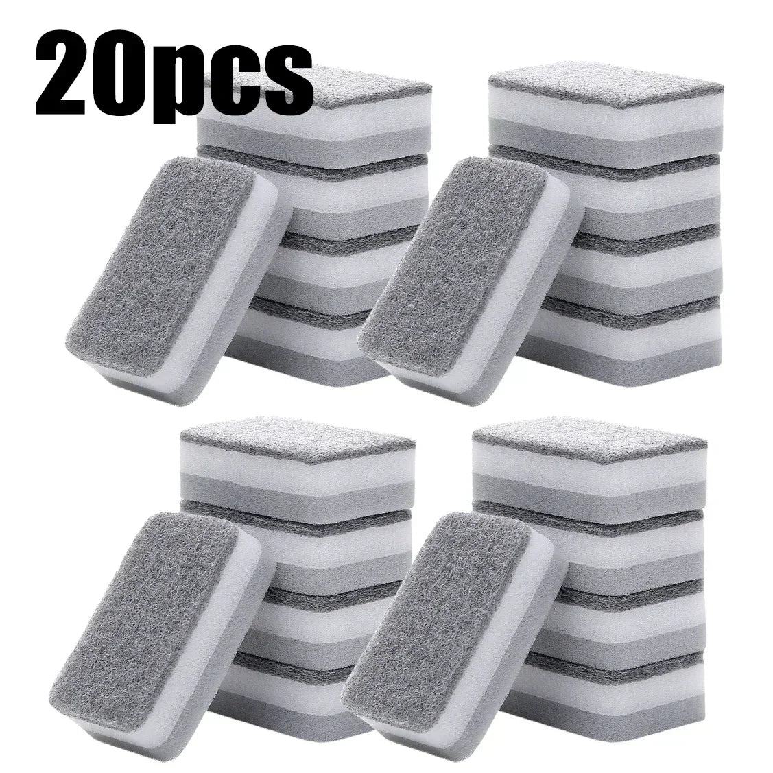 Magic 3-Layer Cleaning Sponges - Reusable Kitchen Scrubbing Pads for Pots, Pans & Dishwashing