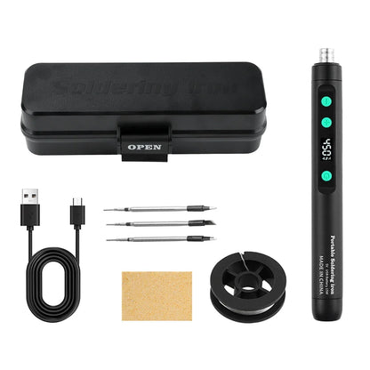 Mini 5V 15W Wireless USB Soldering Iron – Rechargeable Lithium Battery Fast-Charge Portable Welding & Repair Tool
