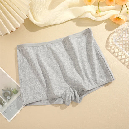 New Women’s Cotton Seamless Sports Panties – Solid Color Boxers, Cozy Lingerie Underwear XS-XL