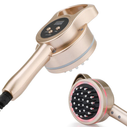Electric Meridian Brush with Heating – Slimming Anti-Cellulite Fat Burner, Micro-Current Guasha Lymphatic Drainage Massage