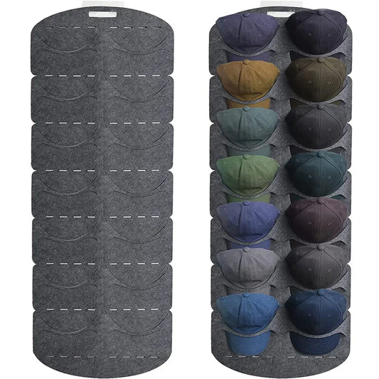 Felt Hat Storage Rack – Wall-Mount Cap Holder & Organizer for Baseball Hats