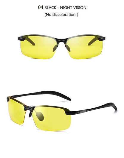 Photochromic Polarized Sunglasses for Men – Color-Changing Driving Glasses for Day & Night Vision