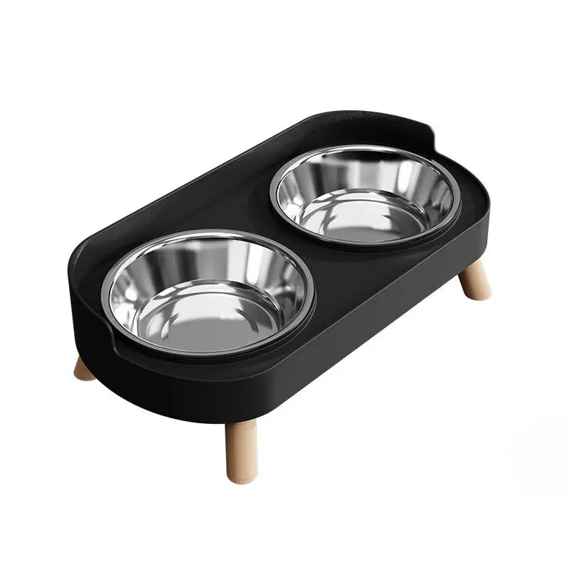 Colorful Dopamine Pet Double Bowl – Stainless Steel Large Capacity Cat & Dog Feeding & Water Dish Fashion Pet Bowl Set