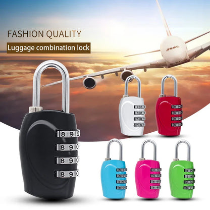 Popular 4-Digit Combination Padlock – 6-Color Anti-Theft Gym Locker & Luggage Safety Lock (Zinc Alloy)