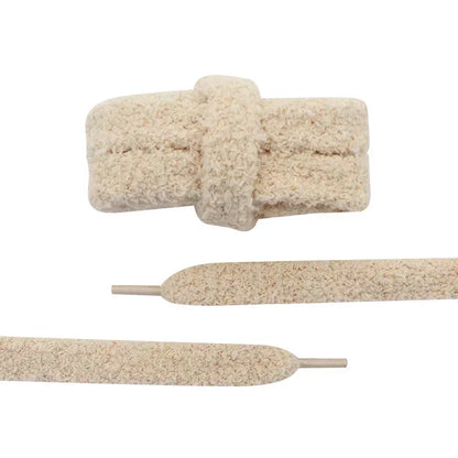 Fuzzy Shoelaces 15mm — Soft Plush Towel Laces for Fall, Winter, Halloween & Christmas Casual Sneakers