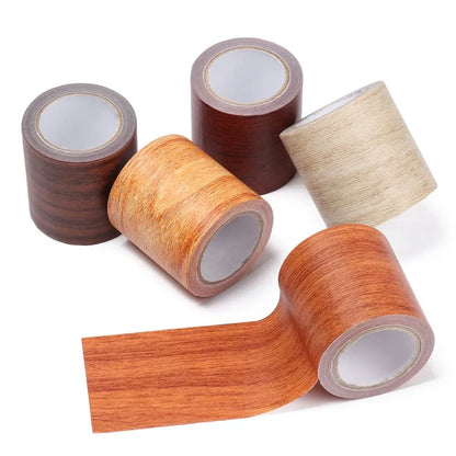 Wood Grain Skirting Repair Tape - 5M Self-Adhesive Furniture Renovation Wall & Floor Trim Sticker
