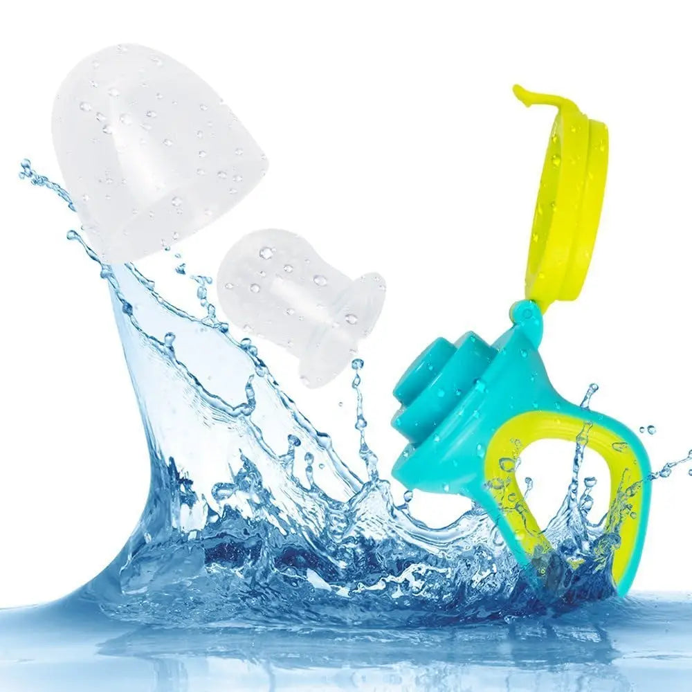 Silicone Baby Feeding Bottle Spoon - Squeeze Cereal Feeder Cup with Pacifier Training Spoon for Newborn Infants