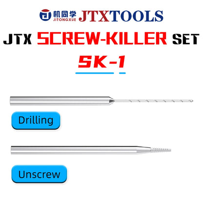 JTX SK-1 Alloy Screw Extractor Drill Bit Set – Precision Repair Tool Kit for Mobile Phone PCB & Motherboard Screw Removal Professional Accessories