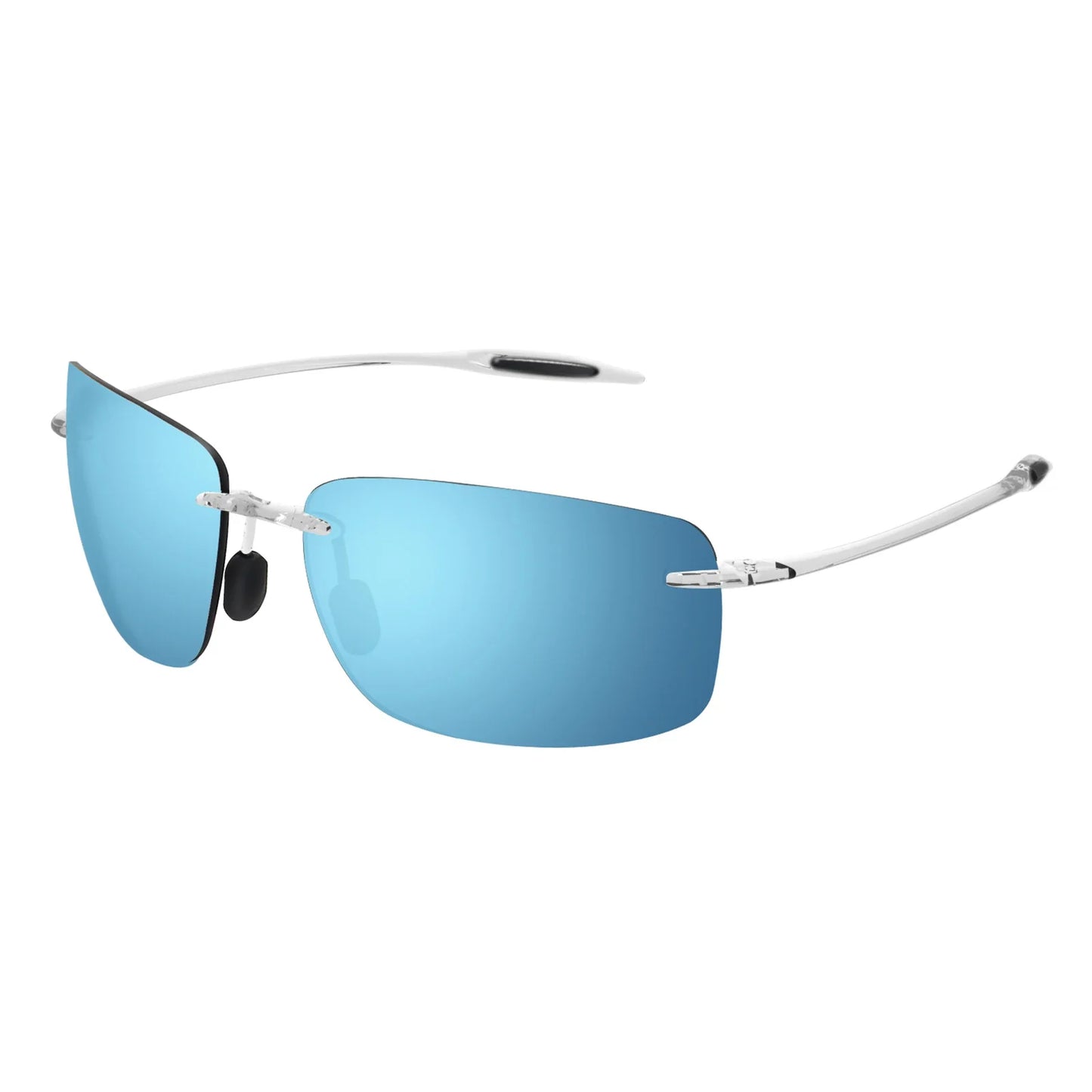 JULI Polarized Classic Sports Rimless Sunglasses – Ultralight Rectangle Frame for Men, Ideal for Fishing, Driving, UV400 Protection, Model MJ8009