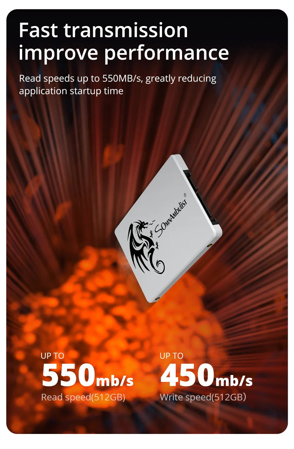 SomnAmbulist 2.5" SSD SATA3 | 64GB–512GB Internal Solid State Drive for Laptop & Desktop