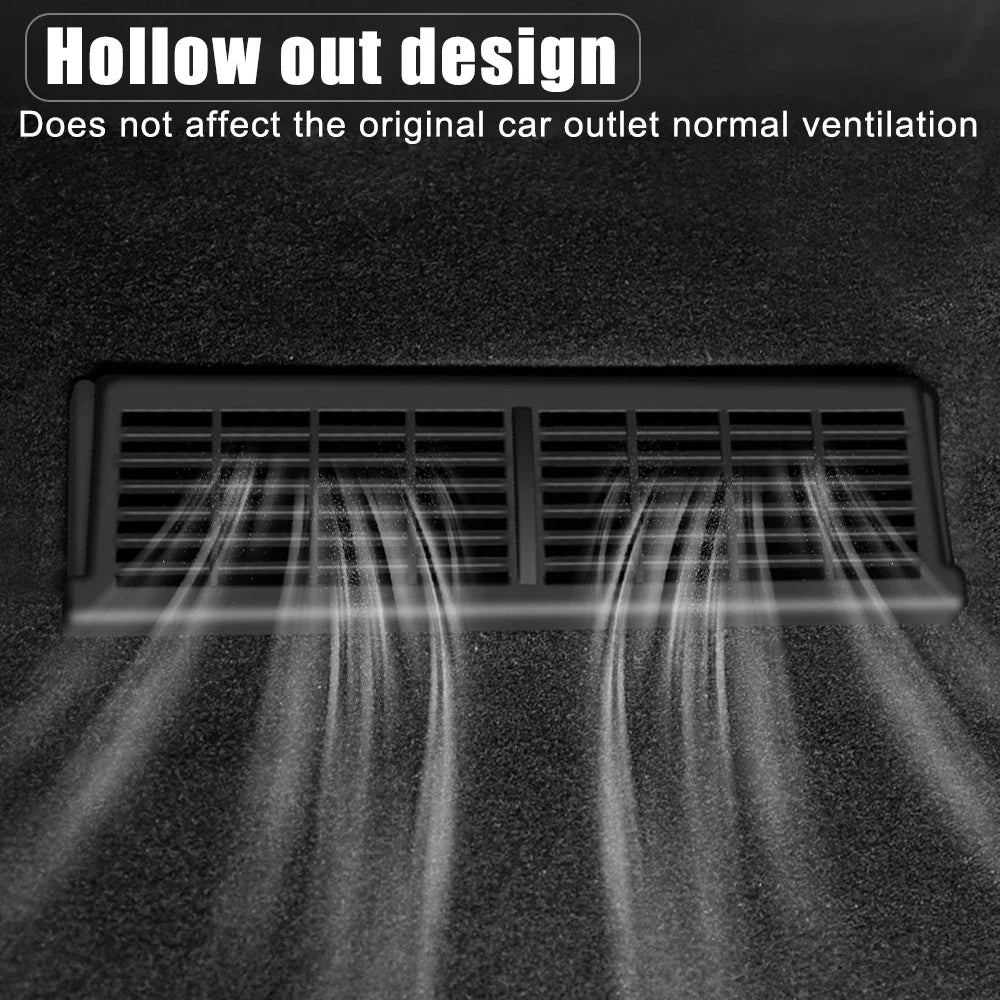 Tesla Model Y Air Outlet Covers - 2pcs Under Seat Vent Dustproof Protection Covers for Car Decoration
