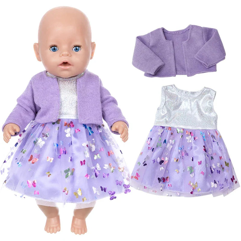 18-Inch Girl Doll Winter Coat — 43cm Baby Doll Jacket Outfit for Dressing