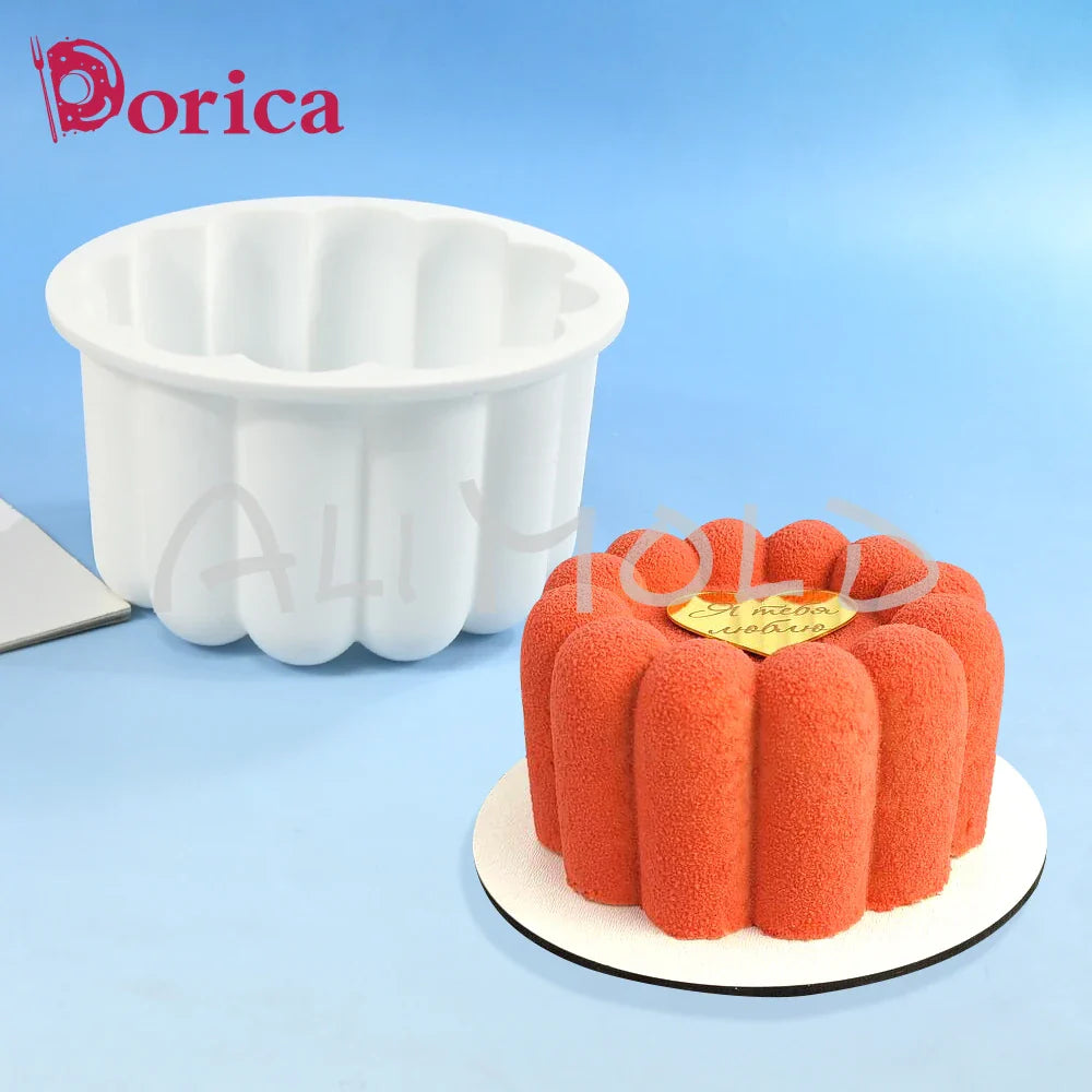 Dorica Silicone Baking Mold — Round, Heart, Star & Square Bento Cake, Chocolate, Mousse, Soap & Candle Moulds for Kitchen Bakeware