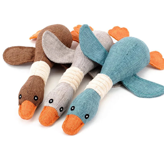 New Dog Toy with Wild Goose Sounds – Teeth Cleaning Chew Toy for Puppies, Training & Household Pet Accessories