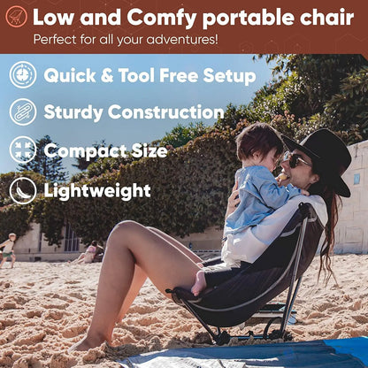 WESTTUNE Ultralight Camping Chair - 780g Lightweight Aluminum Mesh Chair for Backpacking, Hiking & Travel