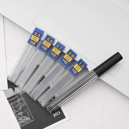 Mechanical Pencil Lead Refill Set 0.3–2.0mm HB – Multi-Size Press Automatic Pencil Leads for Drawing, Painting & Student Stationery
