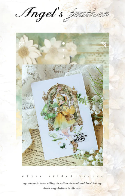 10 Pcs 3D Hollow Frame Card Paper for DIY Scrapbooking, Handmade Diary & Junk Journal Accessories