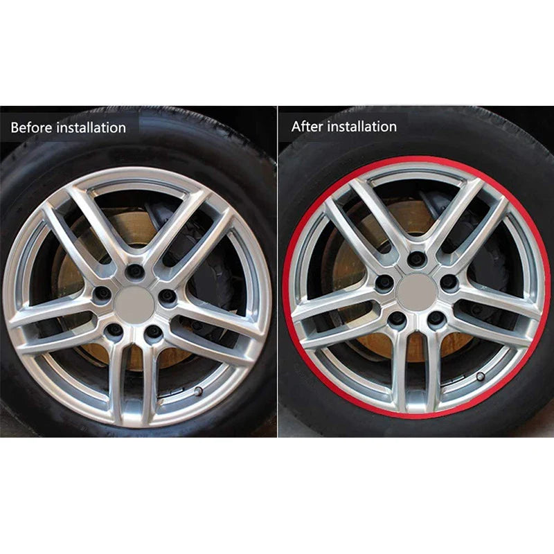 Reflective Motorcycle Wheel Rim Stripe Tape - 17" & 18" Waterproof Tire Stickers for Moto Styling & Decoration