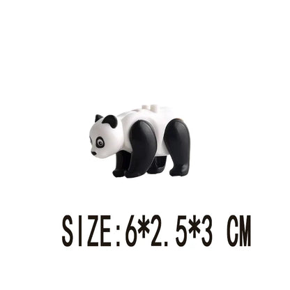 MOC Animal Scene Building Blocks – Zoo & Wildlife DIY Toy Bricks with Ducks, Cats, Dogs, Penguins, Eagles, Wolves, Bears, Deer, Sharks, Snakes, Mice, Sheep (K055)