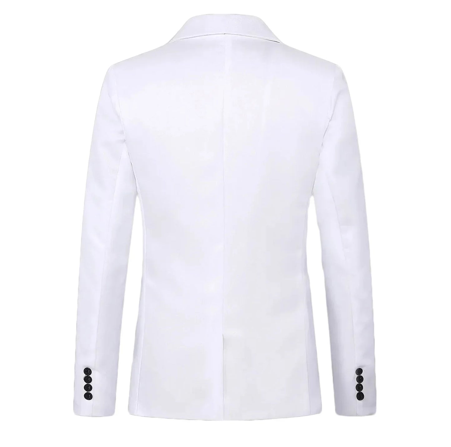 Men’s Casual Business Slim Fit Suit Jacket — Trendy Autumn Single-Button Formal Blouse, Non-Iron Solid Color