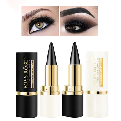 Creamy Texture Eyeliner – Sweat-Proof High Pigment Pencil, 1/2 Count for Daily Makeup