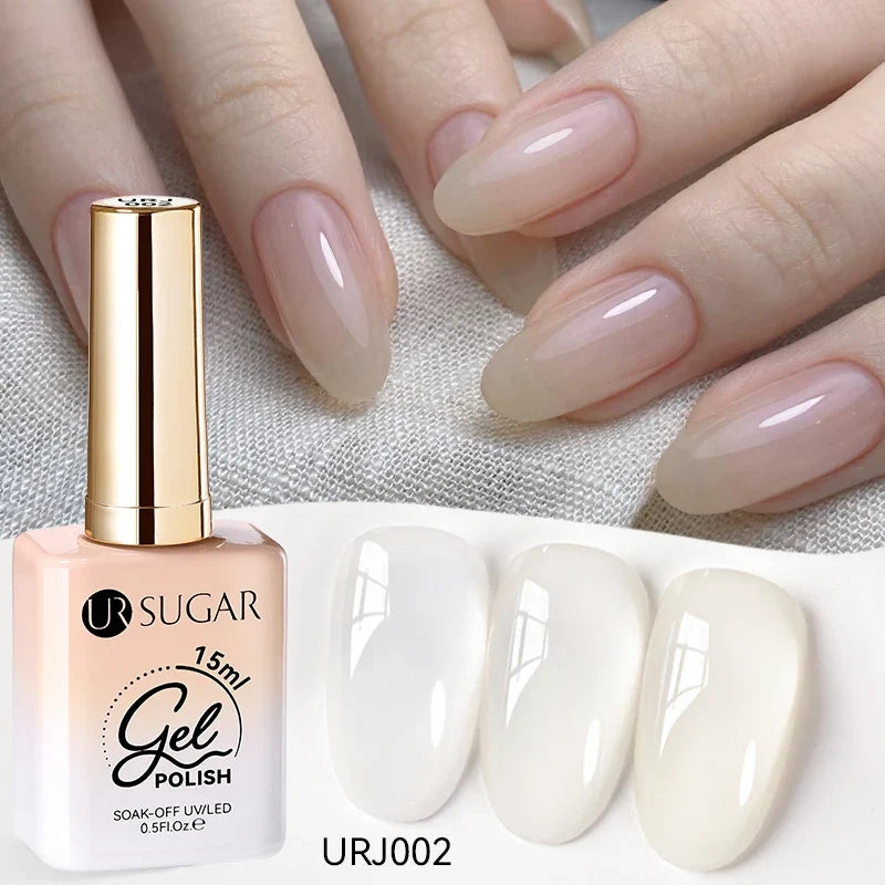 UR SUGAR Champagne Gold Silver Reflective Glitter Gel Nail Polish 15ml - Semi-Permanent Soak Off UV Manicure Art Varnish