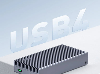 Hagibis 40Gbps USB4 M.2 NVMe SSD Enclosure – LED Display with USB4 Cable for Thunderbolt 4/3 & USB 3.2/3.1/3.0 B+M M-Key SSD Case