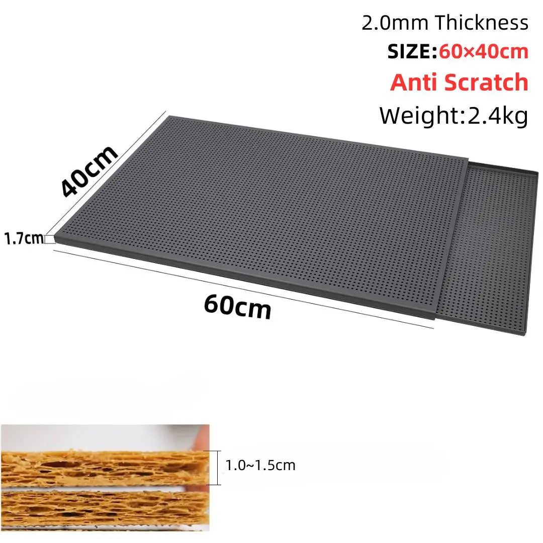 Puff Pastry Baking Tray – Rectangular Perforated Mille Feuille Pan for Oven & Bread
