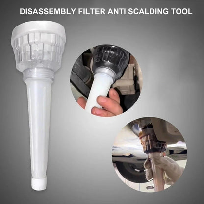 Universal Oil Filter Removal Tool – Soft Rubber Funnel Design for Easy, Anti-Scald Oil Filter Removal