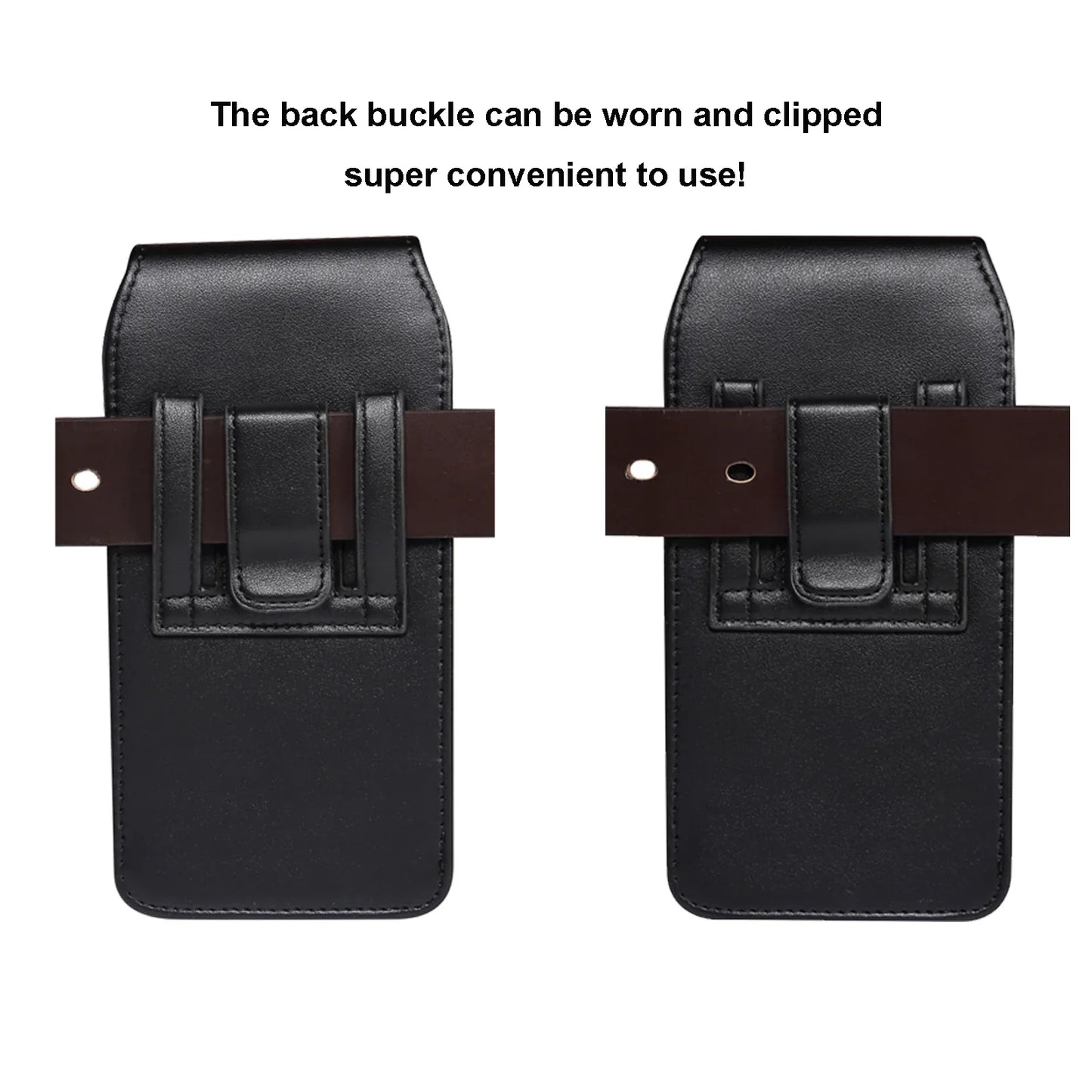 FULAIKATE Sheepskin Textured Card Slot Waist Pouch – Durable Bag for iPhone 12 Pro Max, Samsung Galaxy S24, Vertical Holster