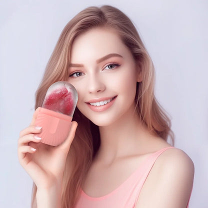 Ice Facial Roller Silicone Mold – Beauty Tool for Eye Puffiness, Pore Minimizing & Skin Massage
