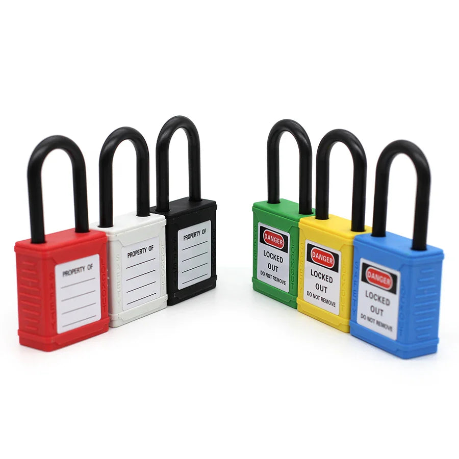 Industrial Safety Padlock – 38mm Nylon Shackle LOTO Lockout for Personal Power & Engineering Use