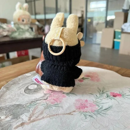New LABUBU Doll Clothes Pendant Set — Bear Hat & Love Sweater DIY Accessories for Dolls, Cute Baby Outfit Christmas Gift