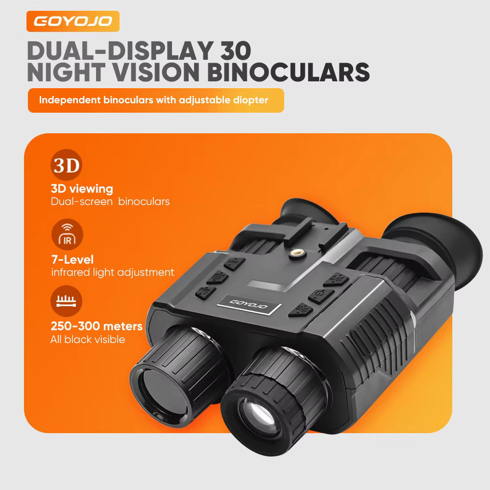 1080P HD Night Vision Binocular Goggles – Head Mount Outdoor Telescope for Hunting & Camping