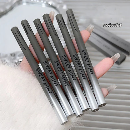 Silky Long-Lasting Waterproof Eyeliner Pencil – Natural Matte Wine Red Eye Makeup Pen