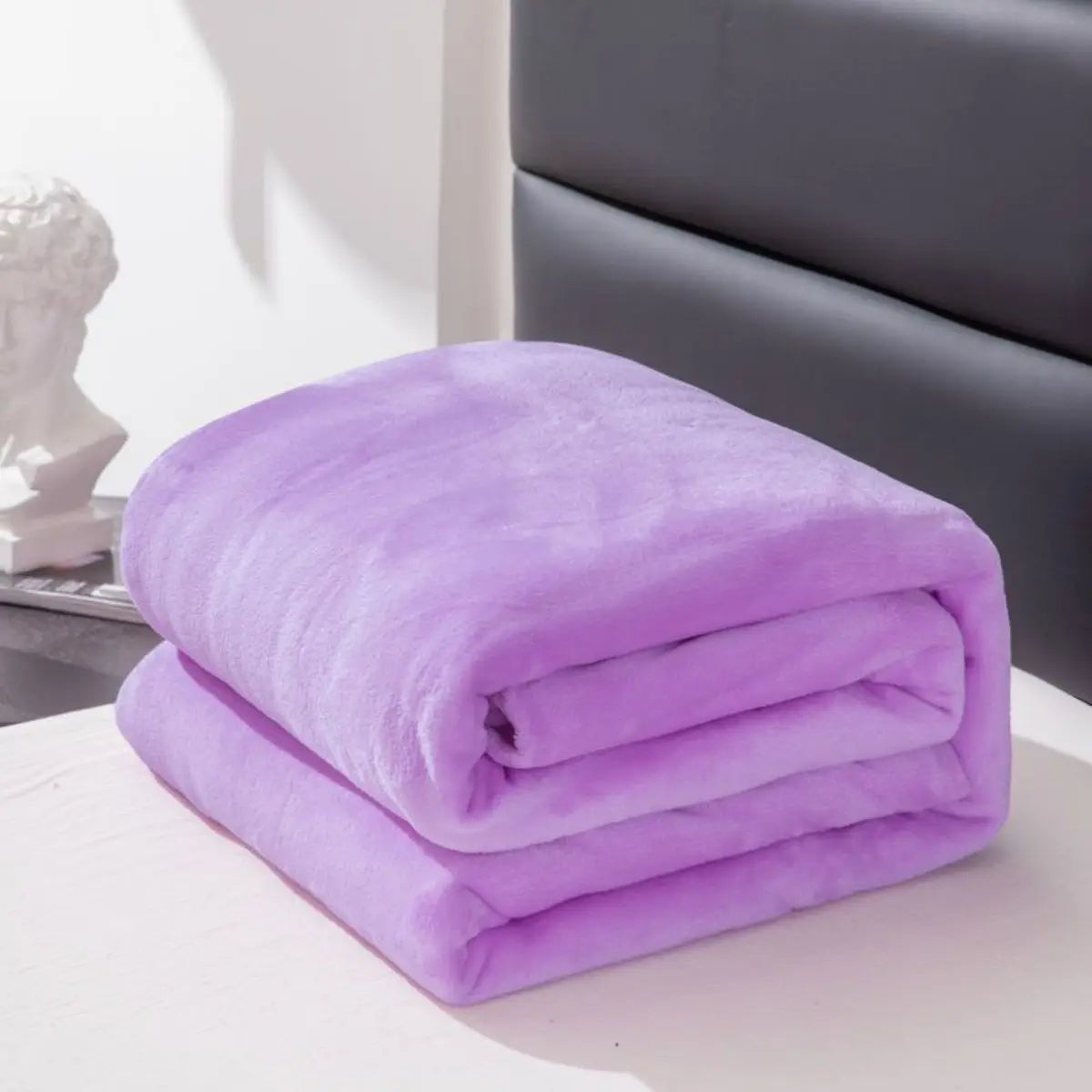 Simple Plush Blanket – Plain Colored, Multifunctional Farley Blanket Cover, Thickened and Warm