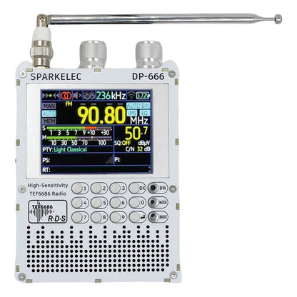 DP-666 TEF6686 High-Sensitivity Full Band Radio — FM/AM/LW/MW/SW Shortwave with ESP32 & 2.8" IPS LCD