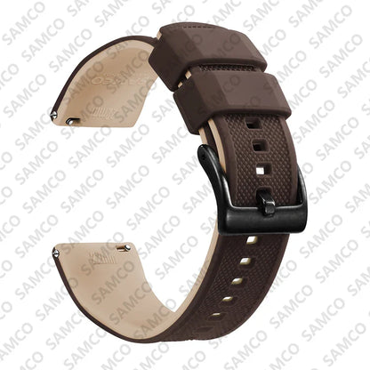 Premium Silicone Watch Band – Quick Release Rubber Strap, 18mm 20mm 22mm Replacement Watchband