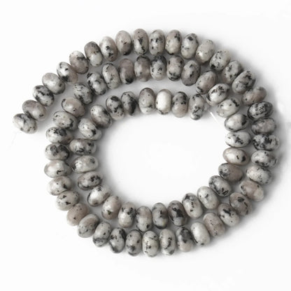 Natural Stone Rondelle Beads - 5x8mm Tourmaline, Citrine & Quartz Loose Beads for DIY Bracelets