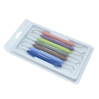 7pcs Dental Composite Resin Filling Spatula Set – Aesthetic Restoration Tools for Resin Filler & Dental Restoration