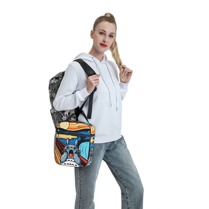 Totoro Miyazaki Anime Insulated Lunch Tote Bag – Portable Thermal Cooler for School & Office