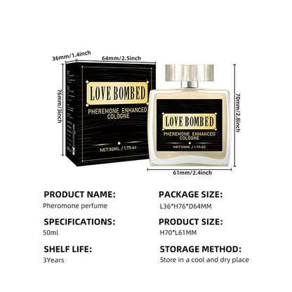 Pheromone Cologne for Men, Light Fresh Fragrance to Attract Women, Business Gentlemen’s Sexy Eau De Toilette