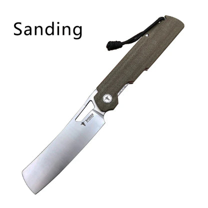 SHOOZIZ XUN120 XUN119 Folding Knife - D2 Steel Flax Handle Outdoor Camping EDC Pocket Tool