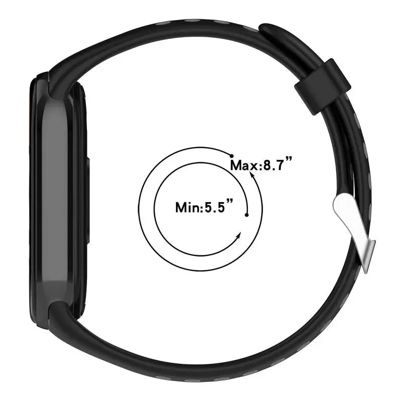 Two-Color Silicone Sport Strap for Xiaomi Mi Band 9 & 8 – Breathable Smartwatch Wristband Accessory