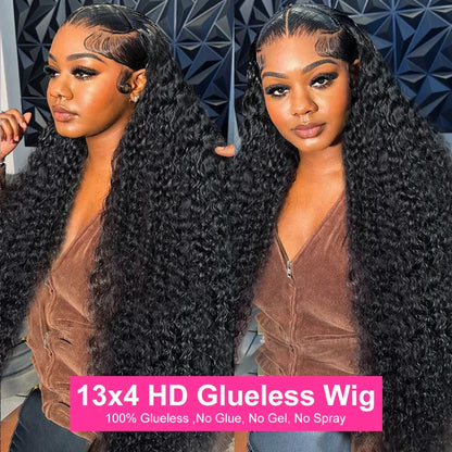 Water Wave Glueless Human Hair Wig – Curly 13x6/13x4 HD Frontal, 250% Density Deep Wave, 7x5 HD Lace Closure, CEXXY Sale