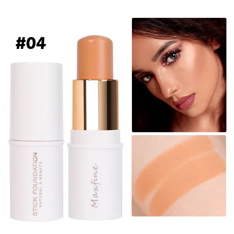 MAXFINE Foundation Stick – Long-Lasting, Blendable Creamy Formula for Shine-Free, Natural Finish – Cruelty-Free