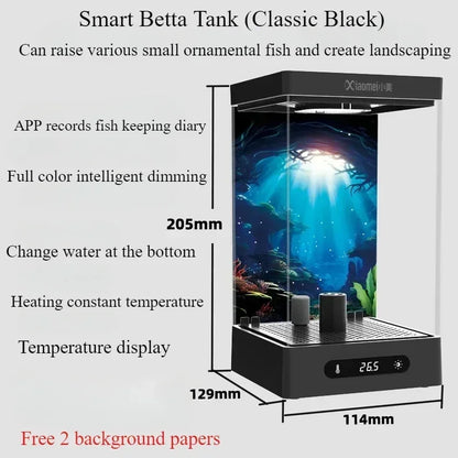 Smart Betta Fish Tank – Mini Desktop Self-Circulating Ecological Aquarium for Small Spaces