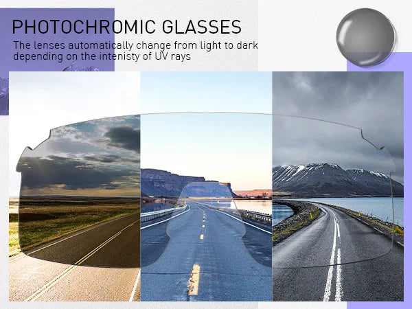 SCVCN Photochromic Sunglasses for Cycling & Outdoor Sports - Men & Women's MTB Climbing Eyewear, Driving Bicycle Goggles