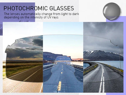 SCVCN Photochromic Sunglasses for Cycling & Outdoor Sports - Men & Women's MTB Climbing Eyewear, Driving Bicycle Goggles